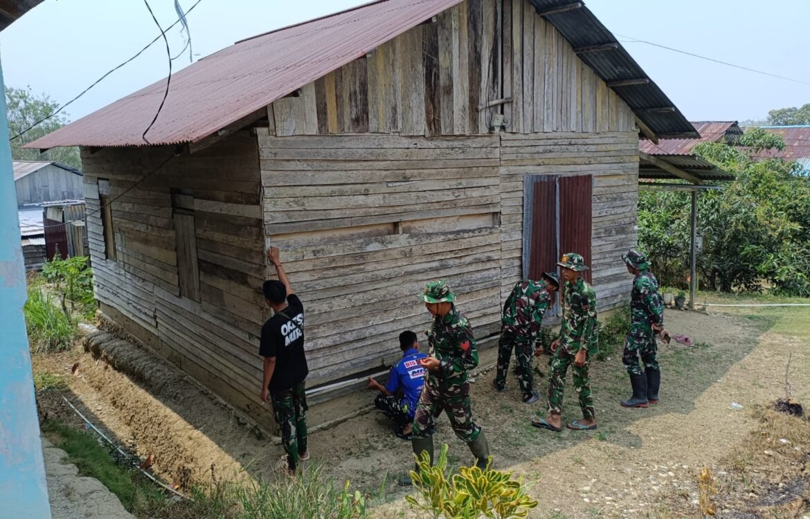 Kegiatan TMMD Reguler ke-130 Dimulai dengan Rehabilitasi Rumah Jenifer Tokutende Kegiatan TMMD Reguler ke-130 Dimulai dengan Rehabilitasi Rumah Jenifer Tokutende