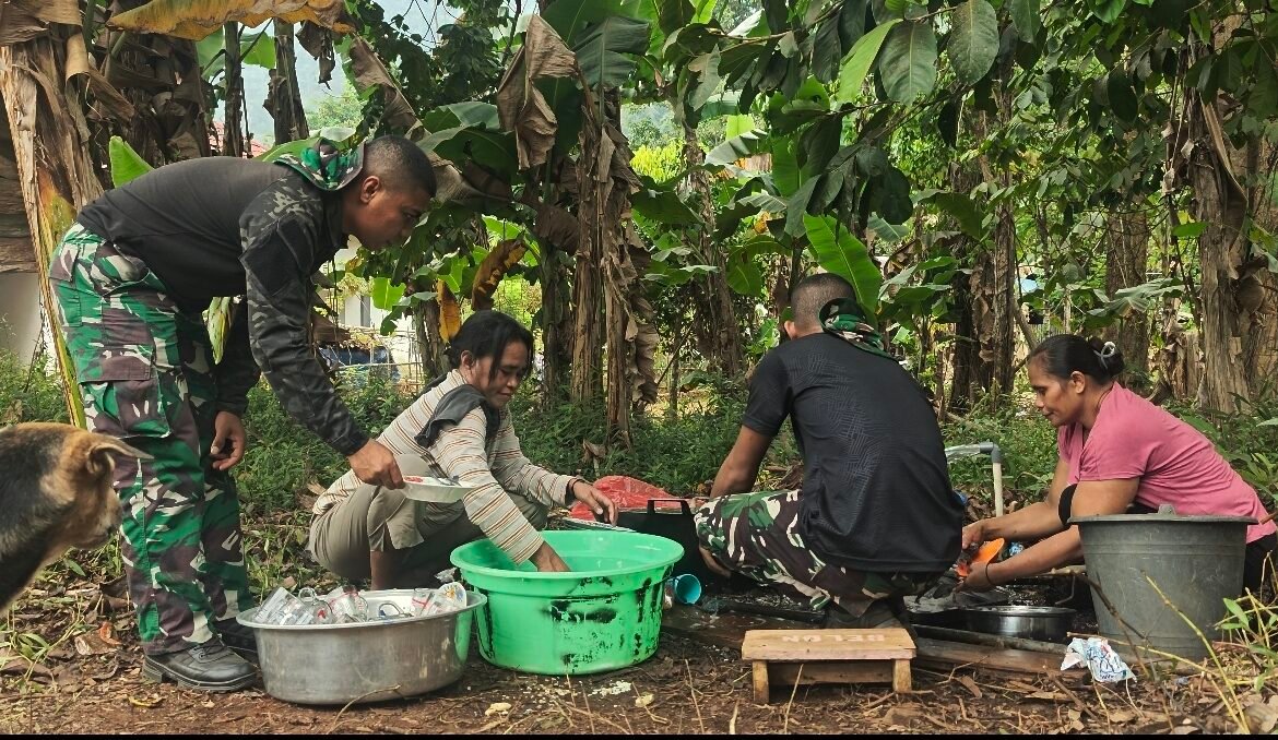 Masyarakat Dusun Seri Sambut Program TMMD dengan Kegiatan Dapur Umum Masyarakat Dusun Seri Sambut Program TMMD dengan Kegiatan Dapur Umum