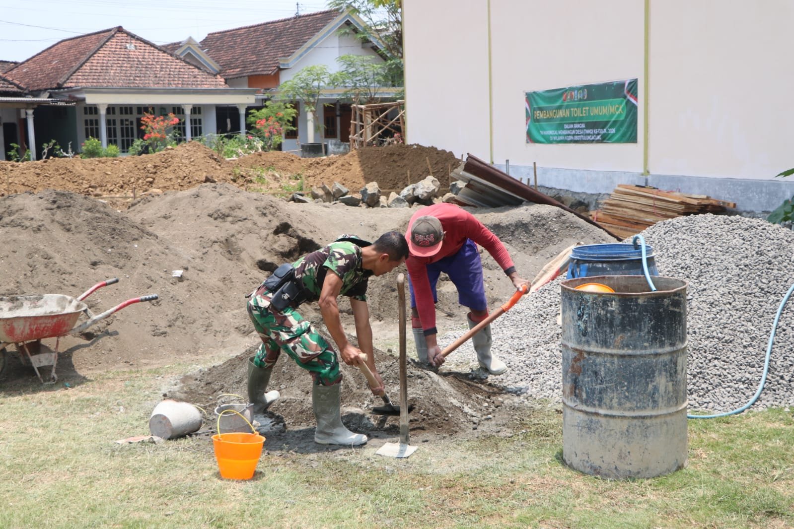 Kegiatan TMMD ke-130 Fokus pada Pembangunan Sanitasi di Desa Pojok