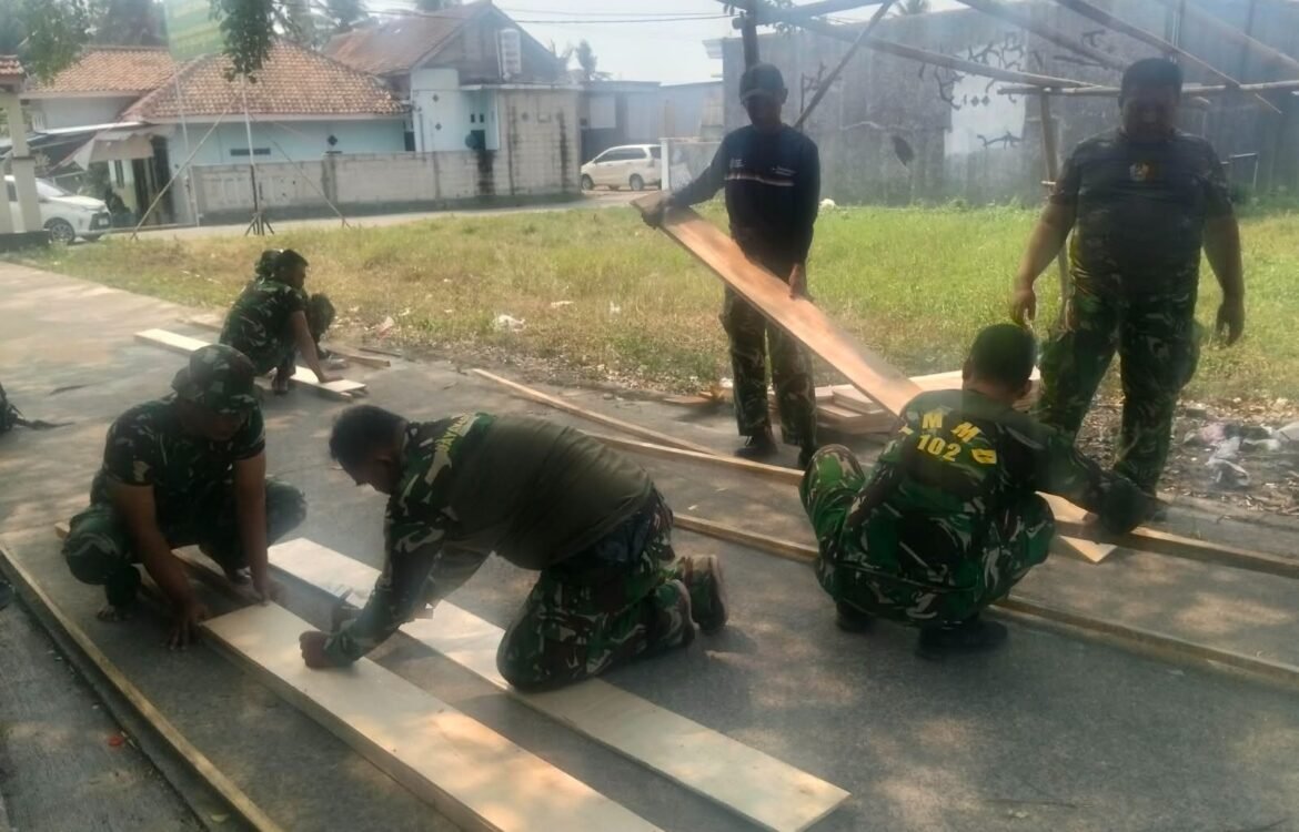 Infrastruktur Desa Maju Berkat Kerja Keras Satgas TMMD dan Bekisting