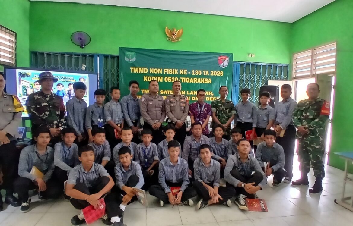 Generasi Muda Diajak Kodim 0510/Tigaraksa Peduli Keselamatan Lalu Lintas