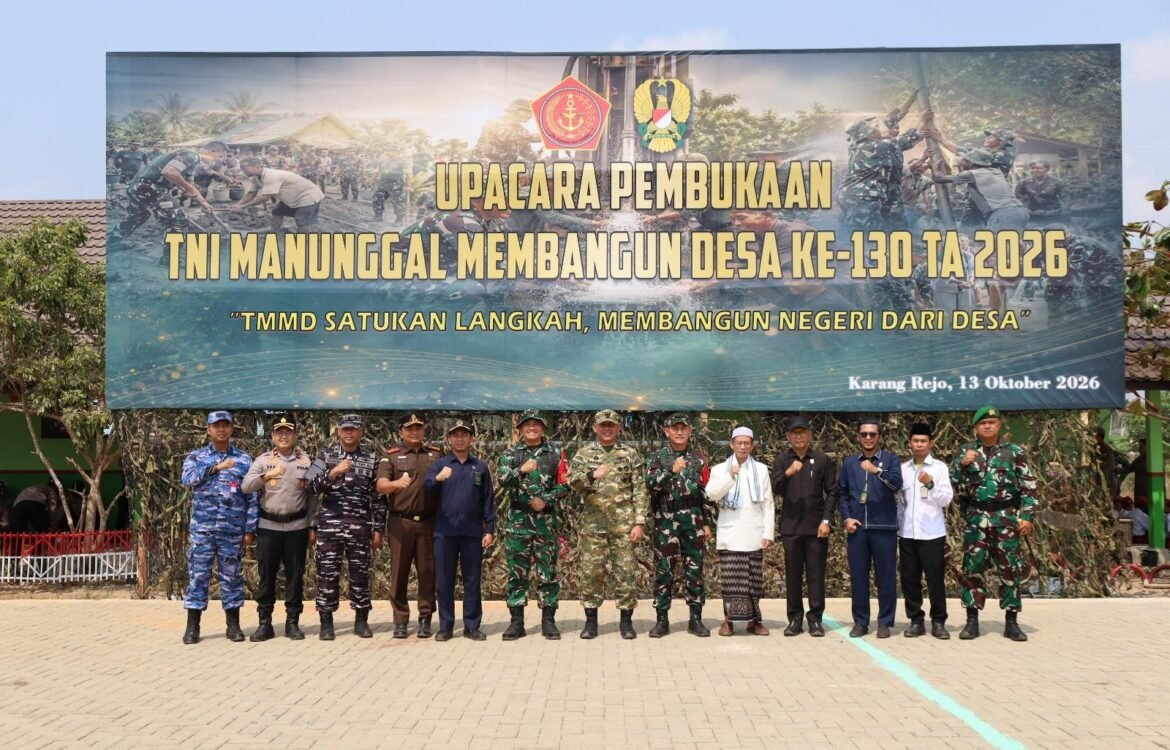 Komitmen TNI dalam TMMD Ke-130 untuk Membangun Desa Karang Rejo Dimulai